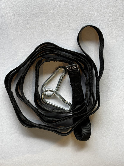 Daisy Chain Black with 2 Carabiners – 470 kg/Loop, 1.8 Ton Capacity – 14 Loops Heavy Duty Strap